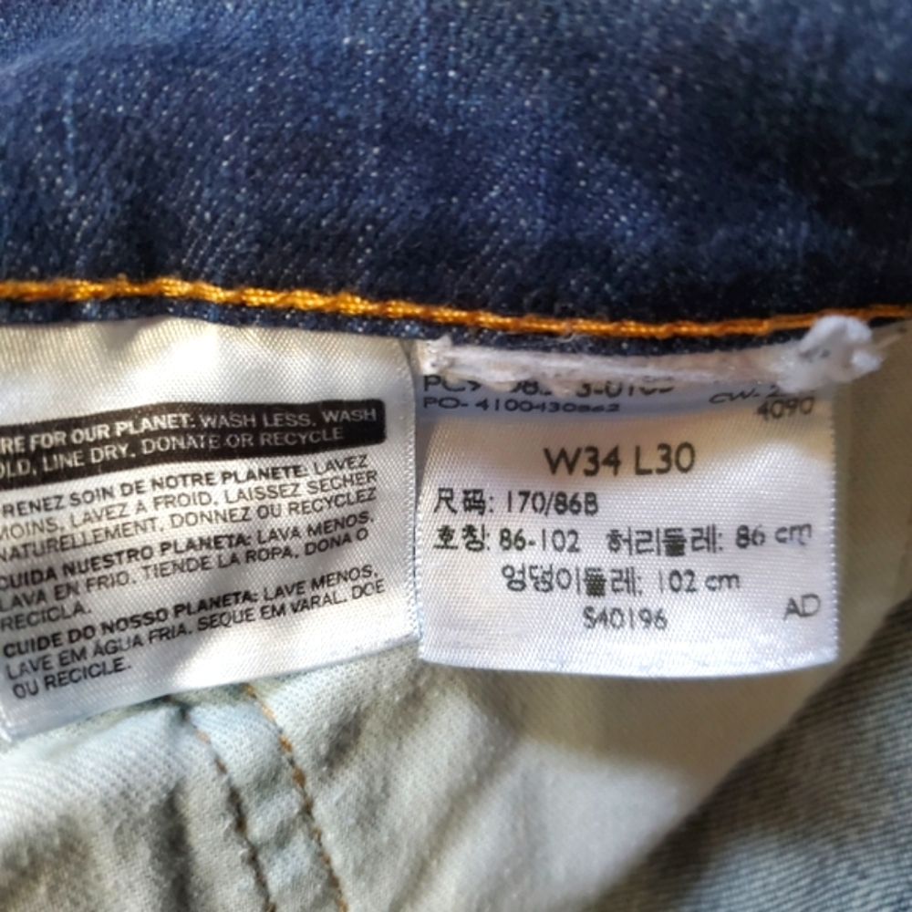 Levi's 513 Slim Straight Jeans Mens 34 Waist - Picture 8 of 8